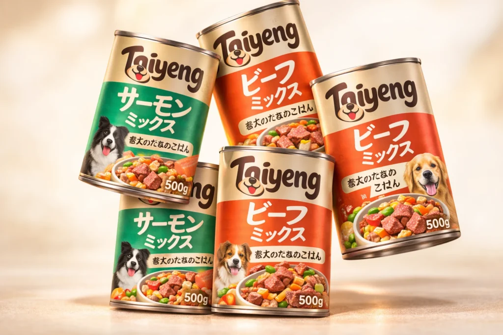 ブリキ缶は密封性と耐久性に優れているため、ペットフードの缶詰包装にもよく使用されています